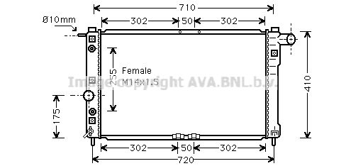 AVA QUALITY COOLING Radiators, Motora dzesēšanas sistēma DW2010